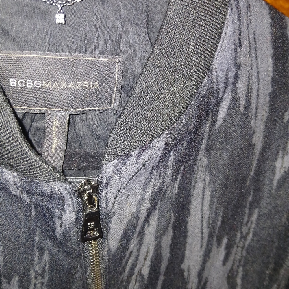 Womens Black Patterned Bomber Jacket - image 3